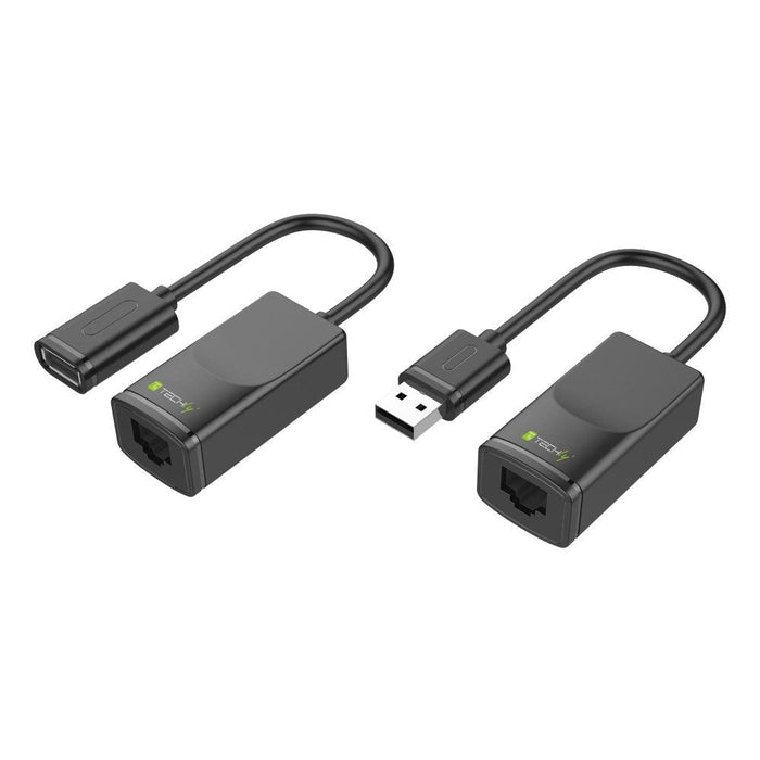 Extensión Usb Techly Mediante Cable De Red Rj45 Hasta 60 Metros