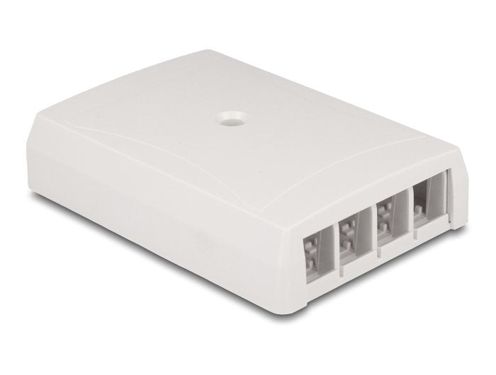 Keystone Leergehäuse Aufputz 4 Port Für Glasfaser Und Netzwerk Weiss