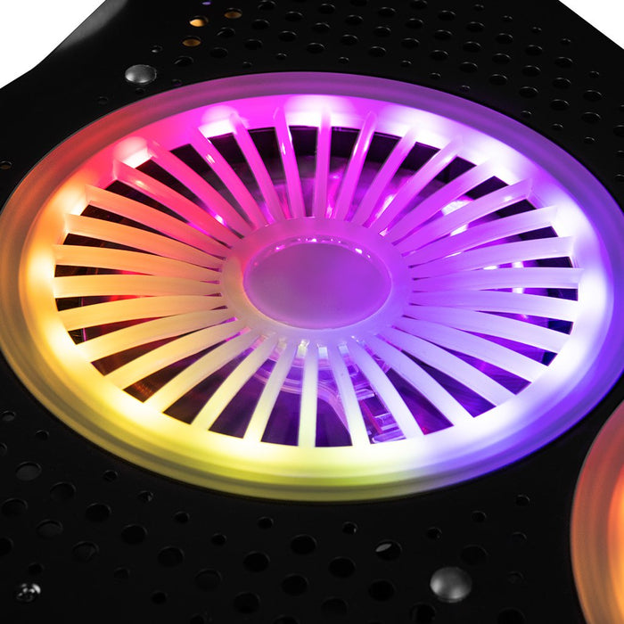 Soporte De Refrigeración Para Portátil Negro Modecom Cf18 Rgb Silent Fan