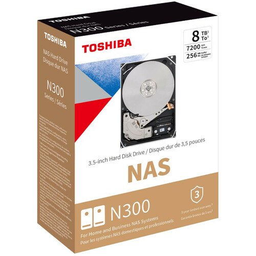 Disco Toshiba 3.5" 8tb Sata3 Nas N300 Gold 7200 256mb Intern Hlk