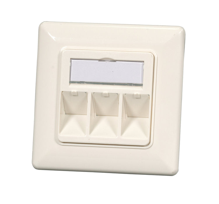Efb 2-Port Rahmenset Fr Keystones, Gerader Auslass, Din49075, Ral9003 Signalwei