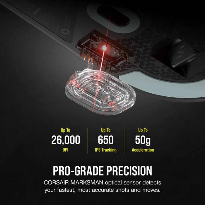 EAN 0840006669081 - Corsair M75 ratón Juego Ambidextro Bluetooth Óptico 26000 DPI imagen 12