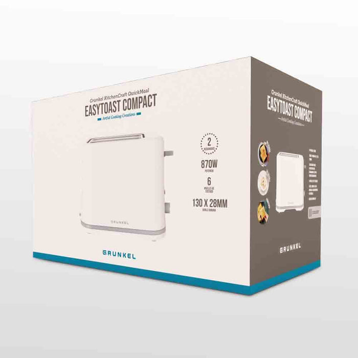 EAN 8426156016863 - Grunkel TSB-EASYTOAST tostadora 6 2 rebanada(s) 870 W Blanco imagen 10