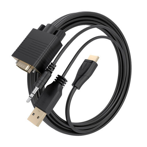 EAN 8435739904817 - AISENS A122-1014 adaptador de cable de vídeo 1,5 m HDMI tipo A (Estándar) VGA (D-Sub) + 3.5mm + USB Type- imagen 2