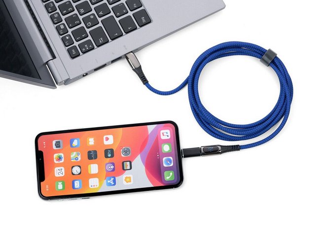 EAN 4024023038068 - TROIKA CBL20/DB cable USB 2 m USB C USB C/Lightning Azul imagen 2