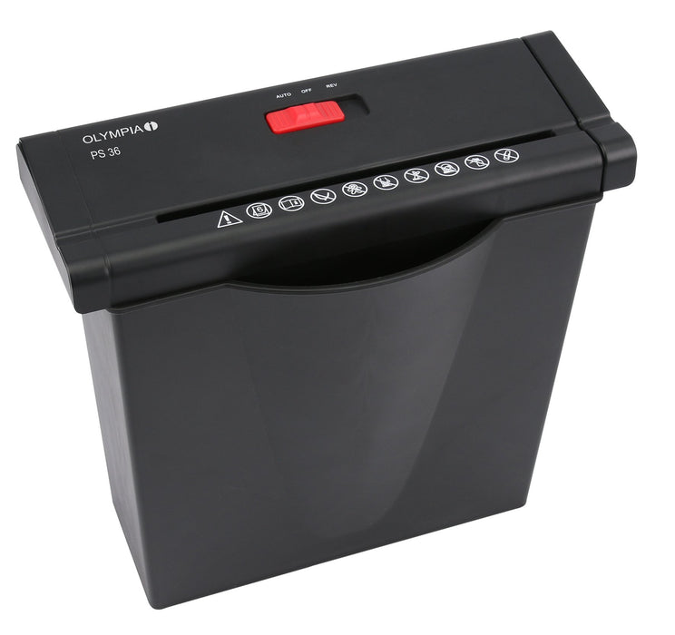 EAN 4030152027064 - Olympia PS 36 triturador de papel Corte en tiras 34 cm Negro imagen 1