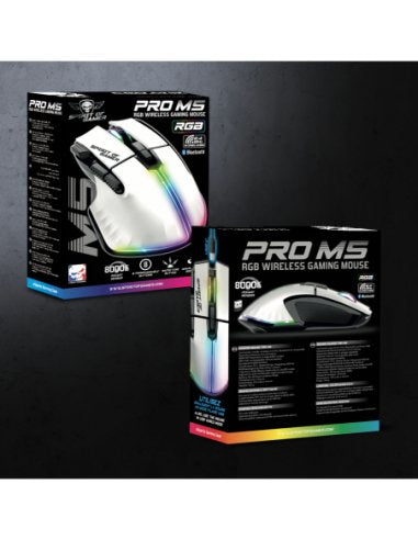 EAN 3700104455740 - Spirit of Gamer PRO M5 ARTIC WIRELESS ratón Juego mano derecha RF Wireless + Bluetooth + USB Type-C Óptic imagen 3