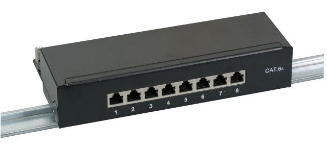 Efb Mini-Patchpanel Stp 8xrj45 Cat.6a, 10 1he, Ral9005 Schwarz