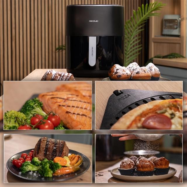 EAN 8435771915888 - Cecotec Cecofry&Grill Duoheat 6500 Sencillo 6,5 L Independiente 2200 W Freidora de aire caliente Negro imagen 7