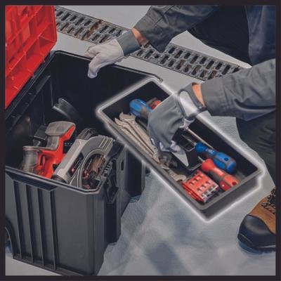 EAN 4006825660562 - Einhell E-Case L Caja de herramientas Polipropileno Negro, Rojo imagen 6