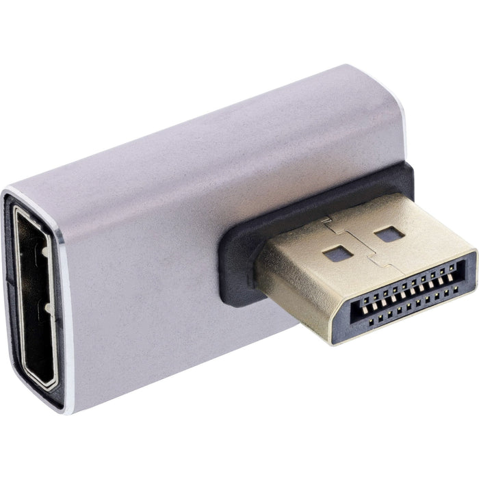 Inline® Displayport 1.4 Adapter, Macho / Female, 90° Vertical Left, 8k Uhd