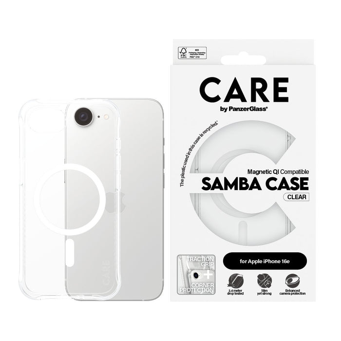 EAN 5715685021008 - PanzerGlass CARE™ by ® Samba Case Transparent w. White Qi Compatible iPhone 17e | 16e funda para teléfono imagen 4