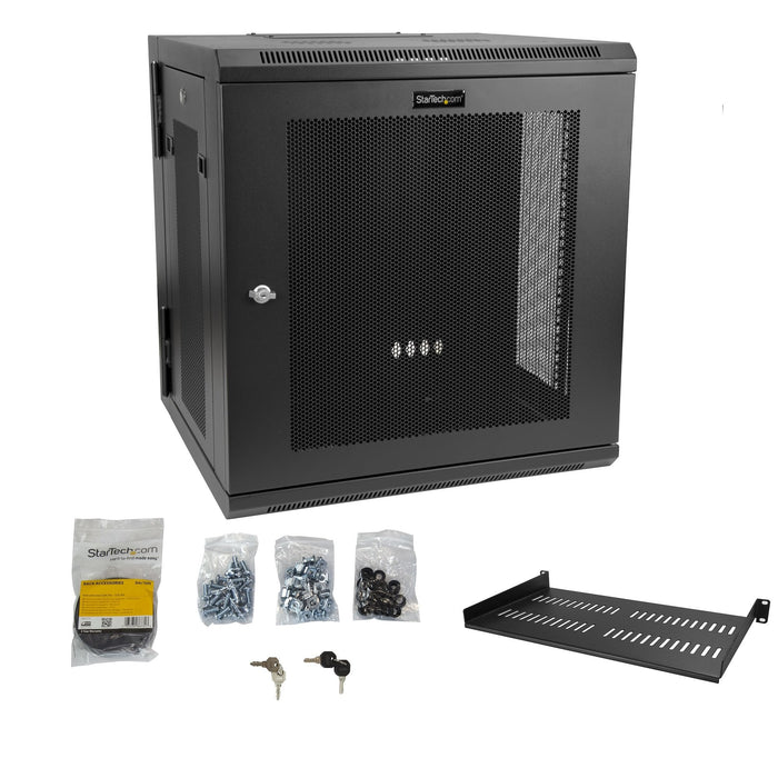 Startech.Com Rk1224walhm Armario Rack 12u Bastidor De Pared Negro