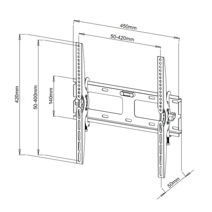 Soporte Techly Ica-Plb 131m  Para Tv 139,7 Cm (55") Negro
