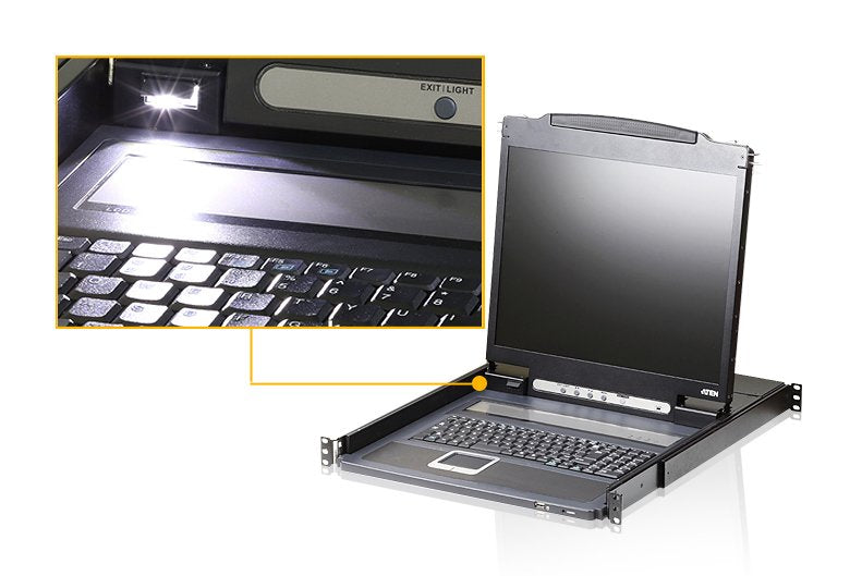 EAN 4710469343940 - ATEN CL3000N consola de rack 48,3 cm (19") 1280 x 1024 Pixeles Aluminio Negro 1U imagen 3