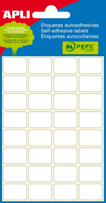 EAN 8410782026617 - APLI 02661 etiqueta autoadhesiva Alrededor Permanente Blanco 210 pieza(s) imagen 1