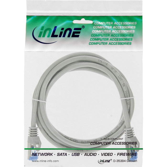 Cable De Red Inline, Cat.6a, S/Ftp, Tpe Flexible, Gris, 2m