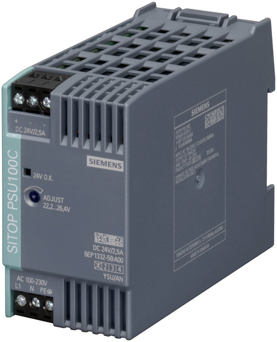 Siemens 6ep13325ba00 Sitop Psu100c 24v 2,5a Gerege. Stromvers. Eing. 120-230vac