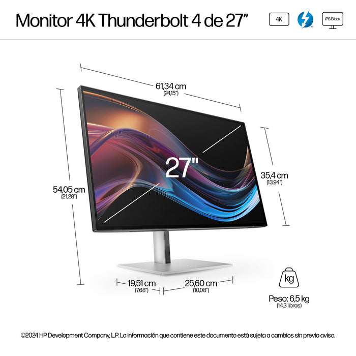 EAN 5715063470268 - HP Series 7 Pro 27 inch 4K Thunderbolt 4 Monitor - 727pk pantalla para PC 68,6 cm (27") 3840 x 2160 Pixel imagen 11
