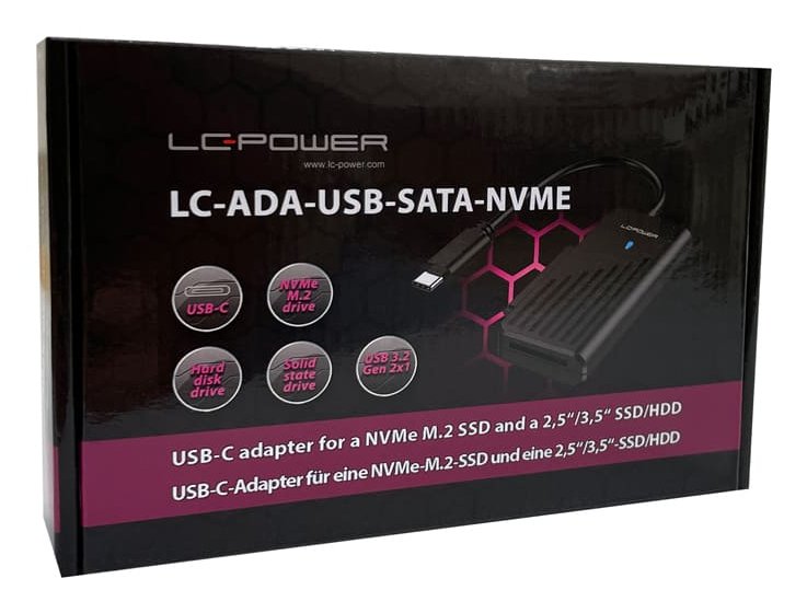 Lc-Power Lc-Ada-Usb-Sata-Nvme Tarjeta Y Adaptador De Interfaz