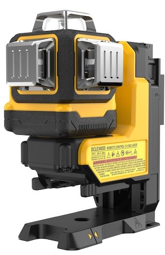 Dewalt Láser Multilínea A Batería 3x360° Dcle34035b, 18 Voltios, Con Control Remoto, Láser De Líneas Cruzadas Negro/Amarillo, Con Líneas Láser Verdes, Sin Batería Ni Cargador Dcle34035b-Xj