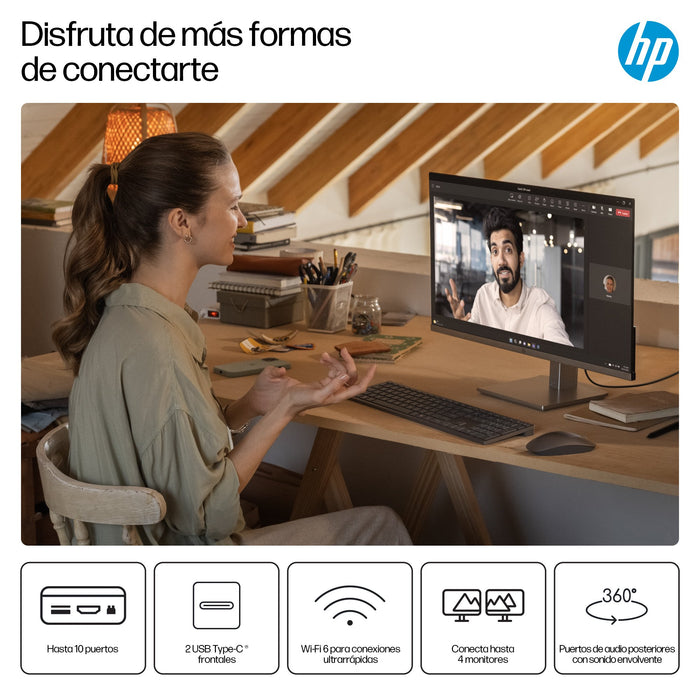 EAN 0199764264343 - HP OmniDesk M02-0013ns AMD Ryzen™ 5 8500G 16 GB DDR5-SDRAM 1 TB SSD Windows 11 Home Torre PC Negro, Gris imagen 7