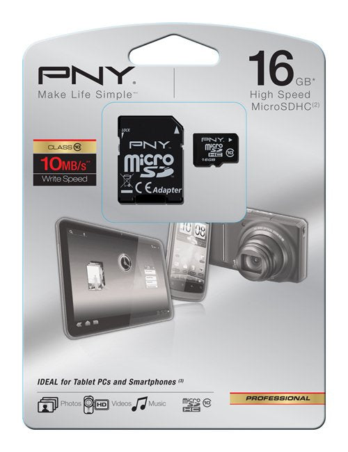 Mem Micro Sdhc 16gb Hp Cl10 U1 Negro+Adaptador Sd Cl10 / R: 20mb/S  W:15mb/S Sdu16gbh10hp-Ef