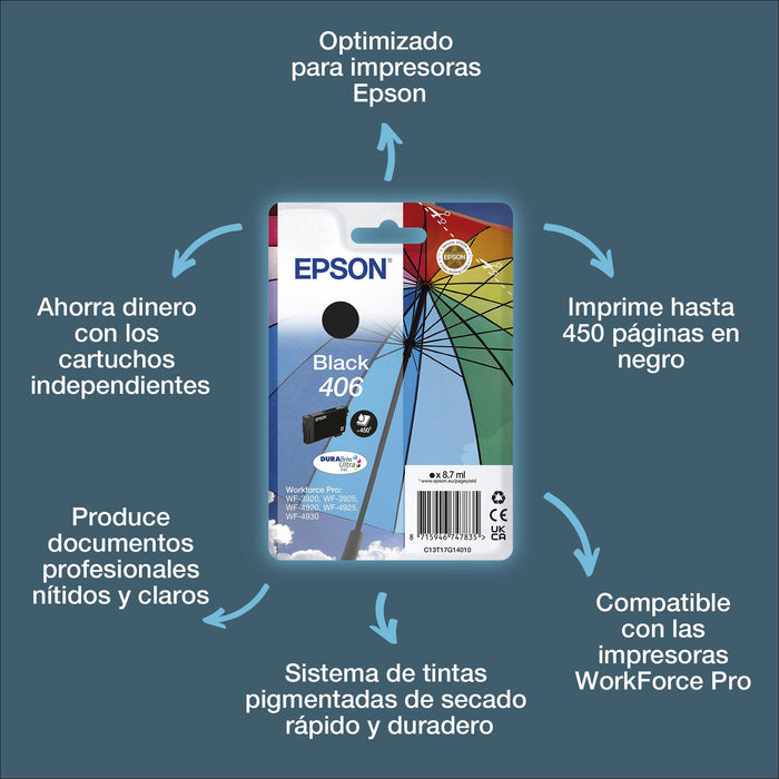 Epson Singlepack Black 406 Durabrite Ultra Ink