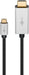 EAN 4040849601750 - Goobay 60175 adaptador de cable de vídeo 3 m USB Tipo C HDMI tipo A (Estándar) Plata, Negro imagen 1