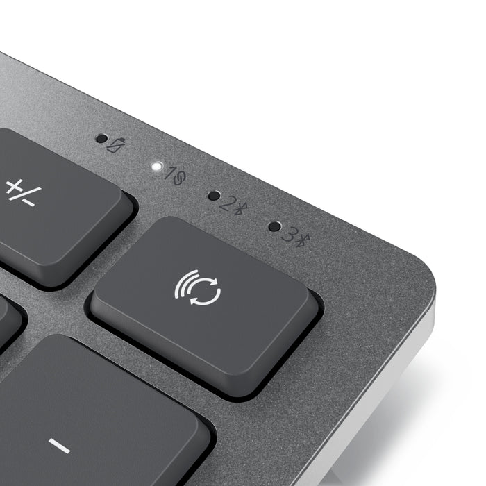 Dell Km7120w Teclado (Ingles) Rf Wireless + Bluetooth Qwerty Us International Grey, Titanium