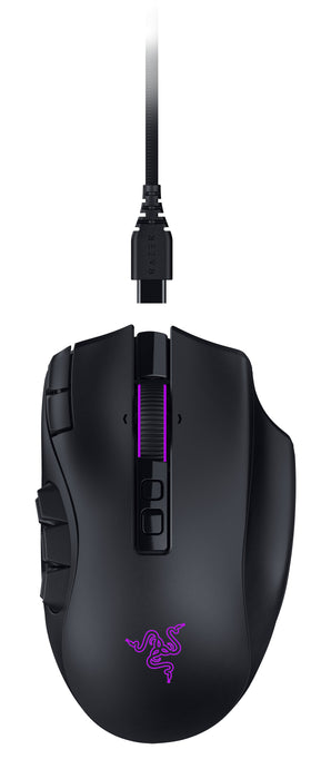 Ratón Razer Naga V3 Pro Juego Mano Derecha Rf Wireless + Bluetooth + Usb Type-C Óptico 50000 Dpi