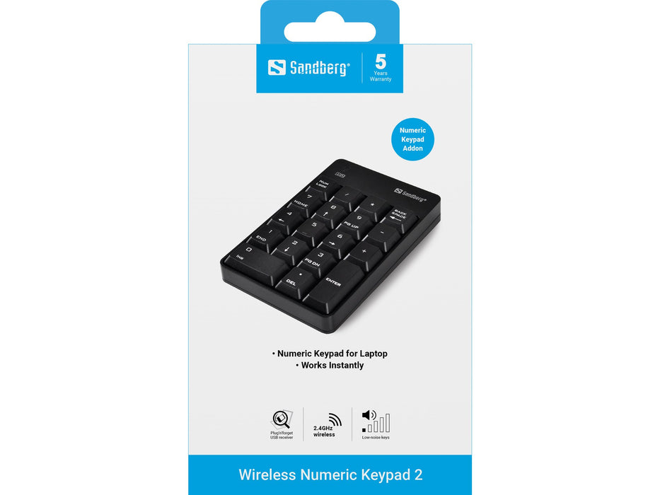 EAN 5705730630057 - Sandberg 630-05 teclado numérico Portátil/PC RF inalámbrico Negro imagen 2