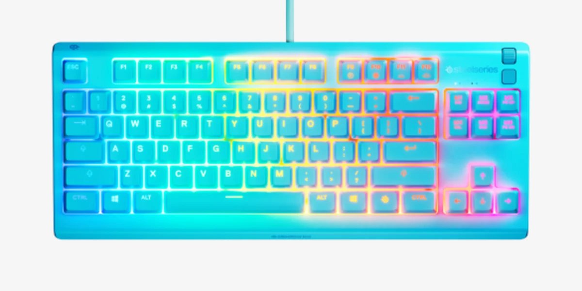 Steelseries Apex 3 Tkl - Us Teclado Juego Usb Qwerty Inglés De Ee. Uu. Color Aguamarina
