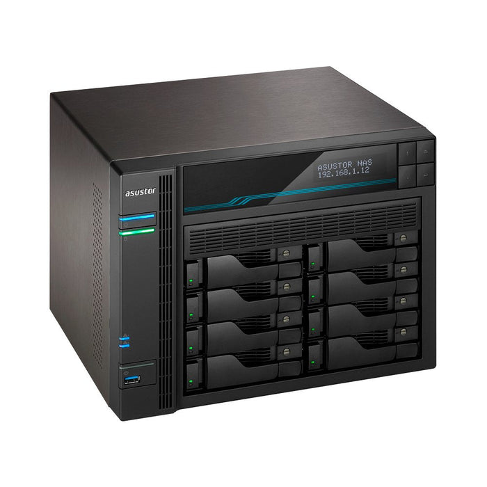 Servidor Nas Asustor As6510t 10 Bahias Atom C3538 Quad Core Denverton 2.1ghz 8gb 2x2.5gbe  2x10gbe Raid 0,1 Jbod Sata6gb Usb 3.0