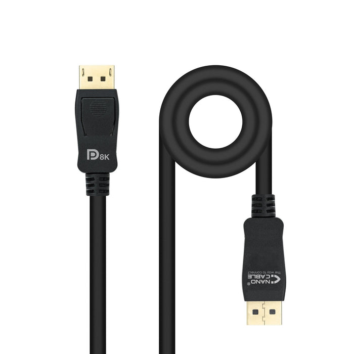 EAN 8433281009943 - Nanocable 10.15.2502 cable DisplayPort 2 m Negro imagen 1