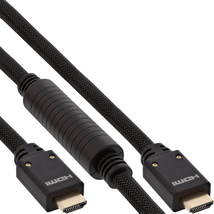 Cable Hdmi De Activo Inline Con Ethernet, 4k2k, M/M, Negro, Contactos Dorados, 25 M