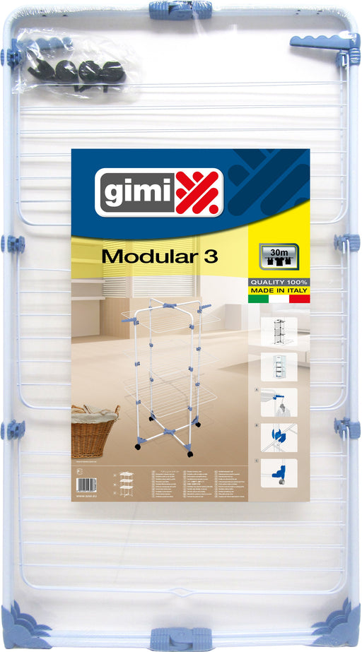 EAN 8001244123007 - Gimi Modular 3 Tendedero de suelo Azul, Plata imagen 2