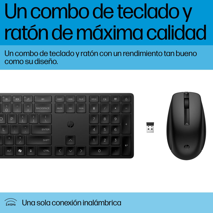 EAN 198122959457 - HP 655 Wireless Keyboard and Mouse Combo teclado Ratón incluido Oficina RF inalámbrico Negro imagen 2