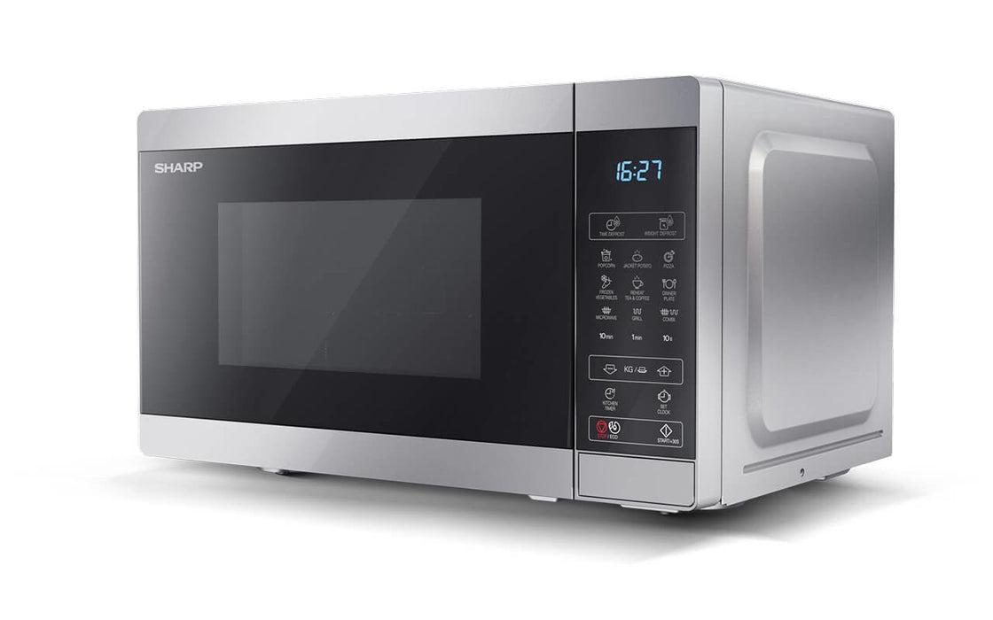 EAN 4974019966502 - Sharp YC-MG02E-S microondas Negro, Acero Microondas combinado Encimera 20 L 800 W imagen 4