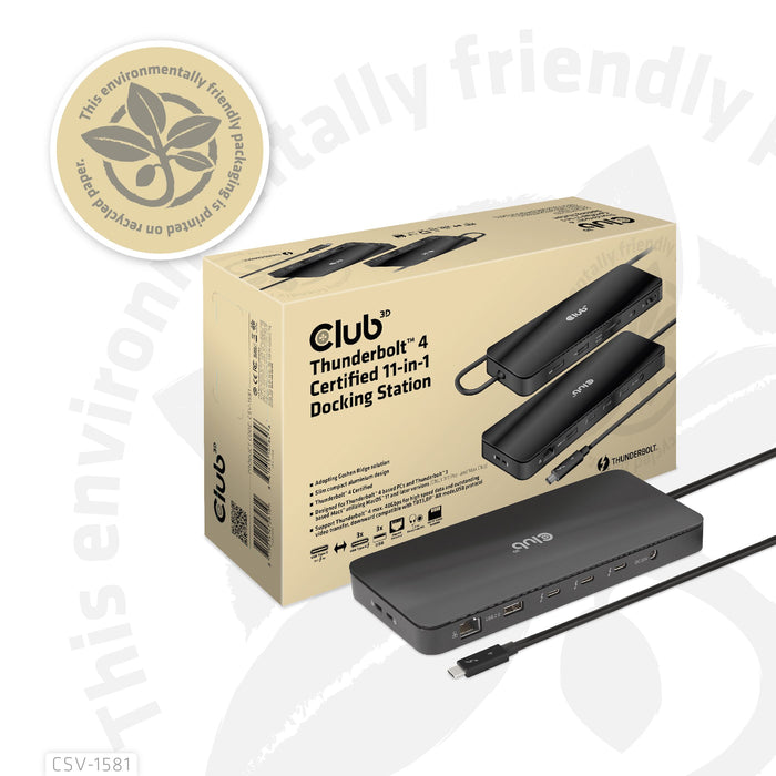 EAN 8719214472603 - CLUB3D CSV-1581 base para portátil y replicador de puertos Thunderbolt 4 Negro imagen 16