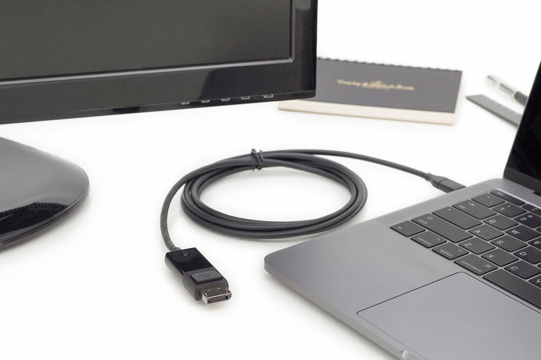 EAN 4016032451365 - Digitus AK-300333-020-S adaptador de cable de vídeo 2 m USB Tipo C DisplayPort Negro imagen 3