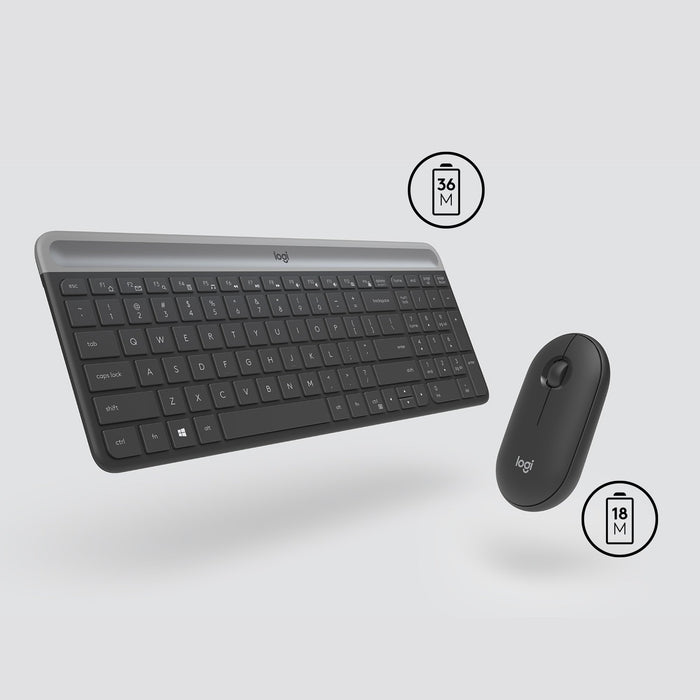 EAN 5099206086487 - Logitech 920-009192 teclado Ratón incluido Universal RF inalámbrico QWERTZ Suizo Grafito imagen 5