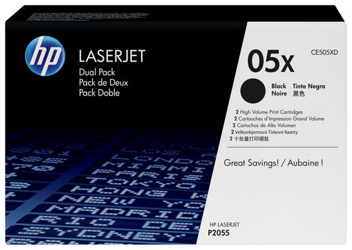 EAN 0884962660058 - HP 05X 2-pack High Yield Black Original LaserJet Toner Cartridges cartucho de tóner 2 pieza(s) imagen 1