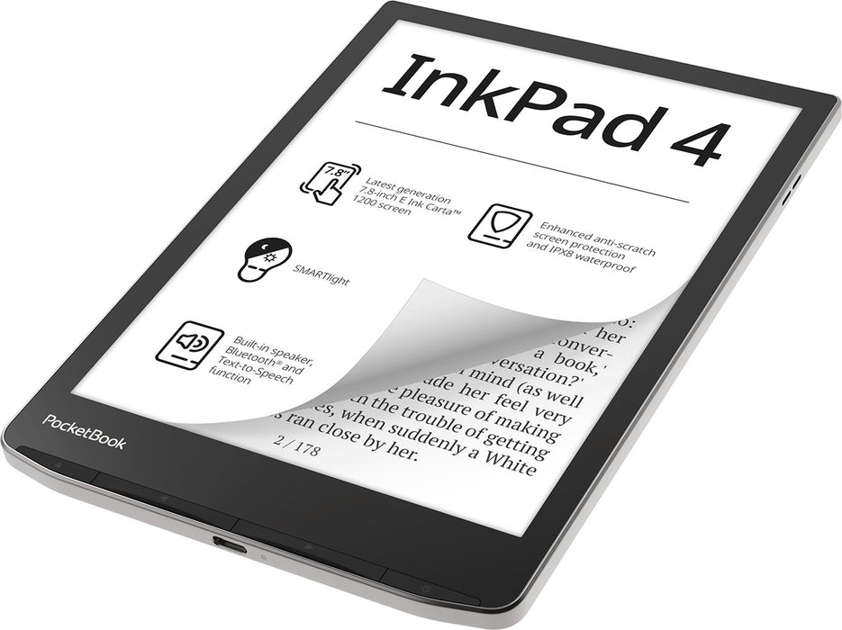 EAN 7640152093234 - PocketBook InkPad 4 lectore de e-book Pantalla táctil 32 GB Wifi Negro, Plata imagen 3