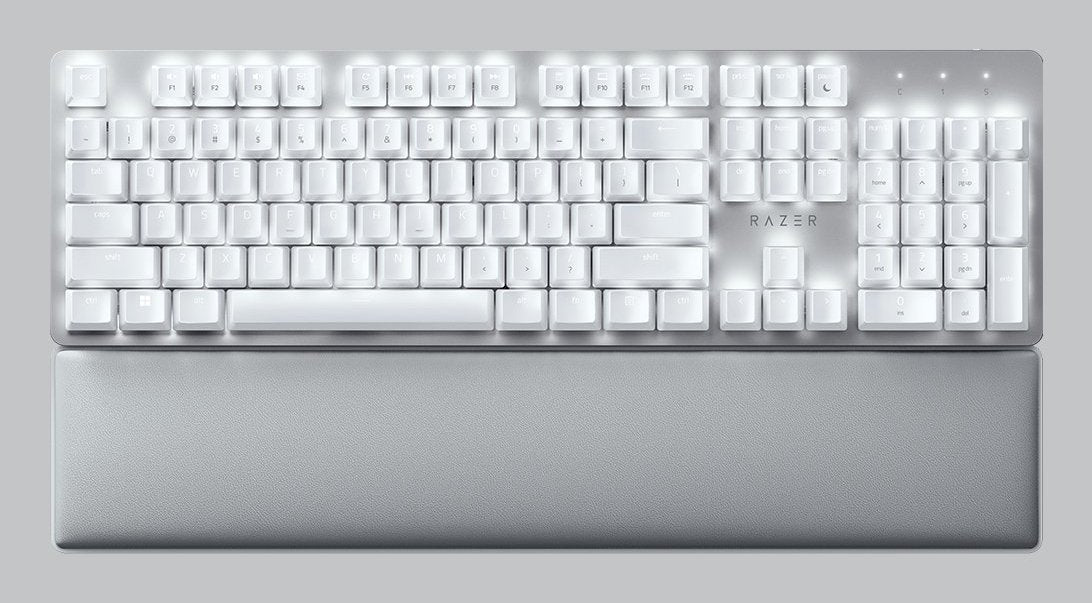 EAN 8886419347835 - Razer Pro Type Ultra teclado Oficina USB + RF Wireless + Bluetooth QWERTY Inglés de EE. UU. Plata, Blanco imagen 1