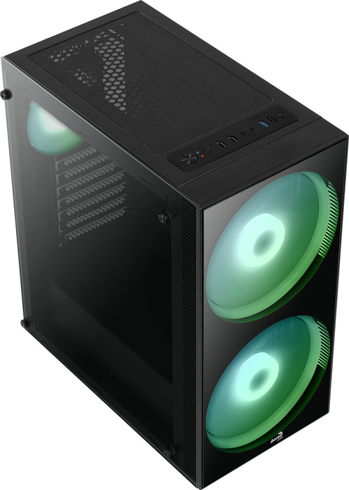 Caja Pc Aerocool Usb 3.0 2*Usb 2.0 Hd Audio+Mic Soporta Refrigeracion Liquida Atx Micro-Atx Mini-Itx Negro Python