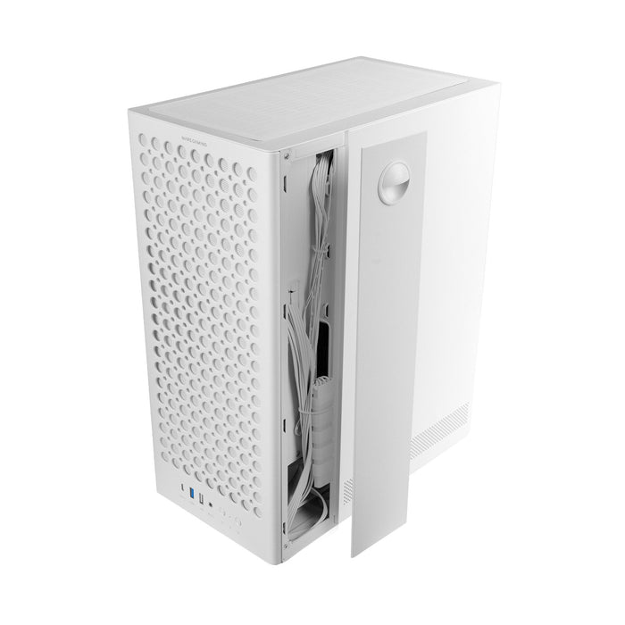 Caja Pc  Atx Mars Gaming Mc-T800 Frontal Airdot Mesh 4x Ventiladores Fdb Cablehatch Usb-C Blanco