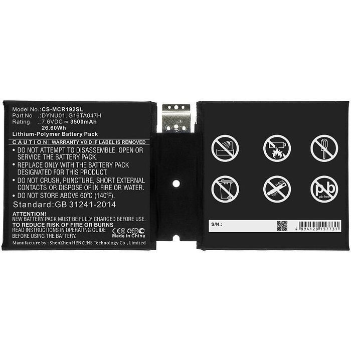 EAN 5704174379072 - CoreParts MBXTAB-BA069 accesorio o pieza de recambio para tableta Batería imagen 1