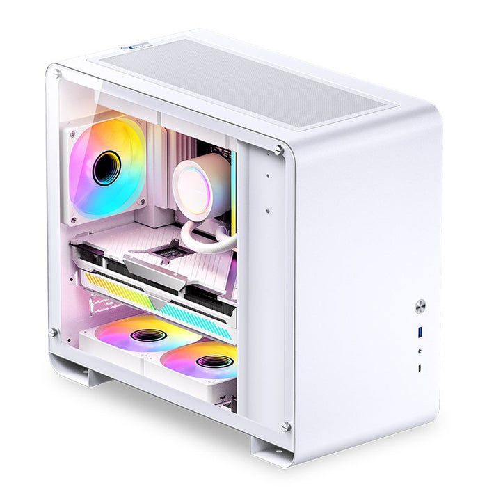 Jonsbo U4 Mini Micro-Atx-Gehäuse, Temperojo Glass - Blanco