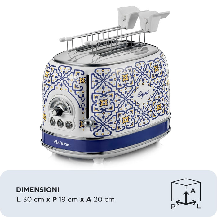 EAN 8003705122901 - Ariete 0155/0C 6 2 rebanada(s) 810 W Blanco, Azul claro imagen 4